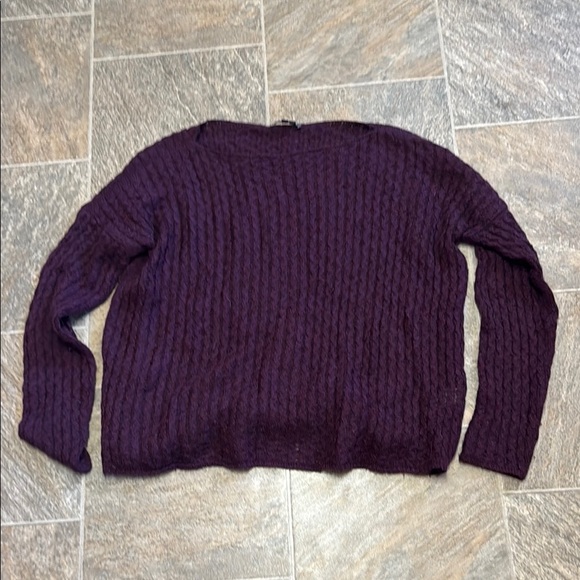 Vince Sweaters - Vince Deep Purple Cable Knit Sweater